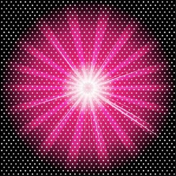 Burst rays dark purple background with halftone イラスト素材