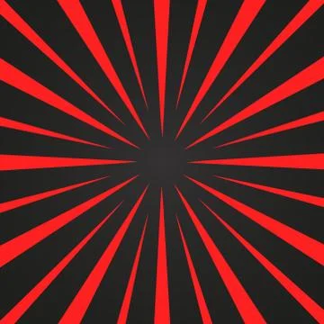 Burst red and black rays Stock Illustration
