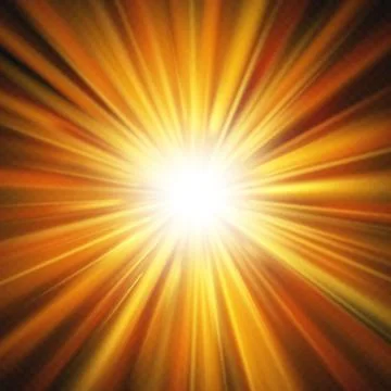 Burst of red orange glowing light effect isolated on transparent background. EPS Illustrazione stock