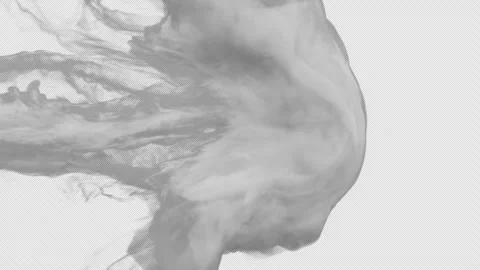 Burst Of Smoke Puff Transition With Alpha Channel Transparent Background Stock Footage 243191579