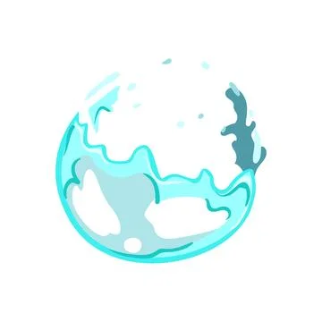 Burst soap bubble explosion cartoon vector illustration Stockillustratie