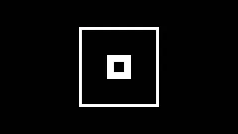 Burst Of Square Shape - Detail Of Animation, White On Black Background Stock Footage 129709964