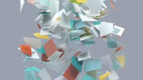 Burst of a stack of colored paper Stock Footage 101226026