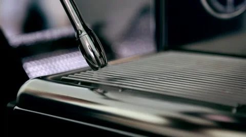 A burst of steam on coffee machine Stock Footage 66453941