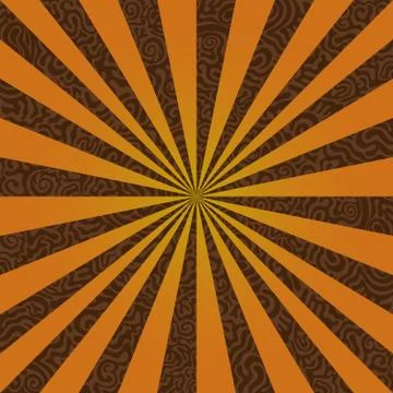 Burst on a swirly background Illustration