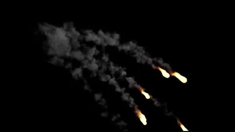 Burst trail side glowing fire sparks and smoke 库存影片 344053320
