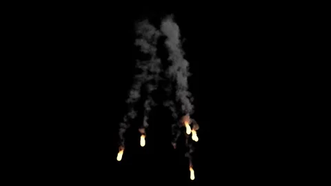 Burst trail top isolated black background render 库存影片 344053390