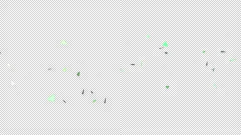 Burst triangle Particles. 1080p - 30 fps - Alpha Channel (10) Stock Footage 256191284