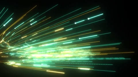 A burst of vibrant glowing light spreading in a chaotic, dynamic pattern across Stock-Footage 340300200