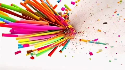 Burst, Vibrant Hues, Abstract Forms, Vibrant Timelapse, Geometries Stock Footage 275424479