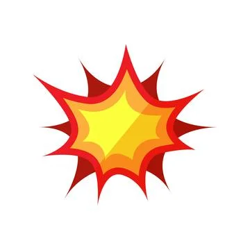 Bursting angular shape exploding with energy and power Ilustração Stock