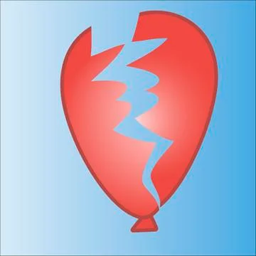 Bursting balloon Stock Illustration