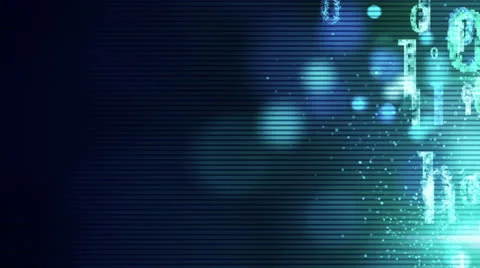 Bursting binary symbols zeros and ones loop Stock Footage 23612295
