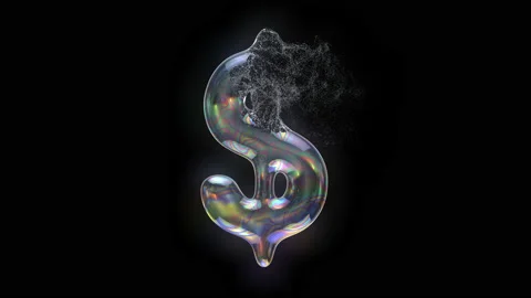 Bursting Dollar soap bubble, inferring global recession or printing money 4k 库存影片 132509496