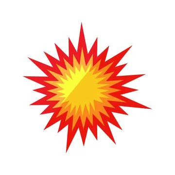 Bursting explosion impact with sharp angular rays 스톡 일러스트