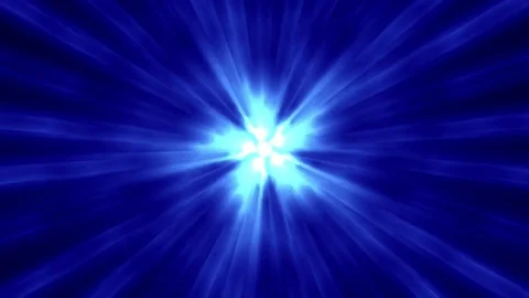 Bursting Five Star Glow Rays Motion Background Loop Blue Stock Footage 70988902