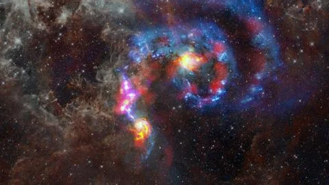 Bursting galaxy. Abstract space. Elements of this image furnished by NASA Foto stock