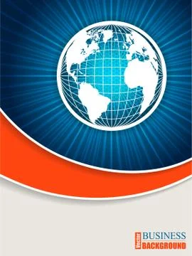 Bursting globe brochure design Stock-Illustration