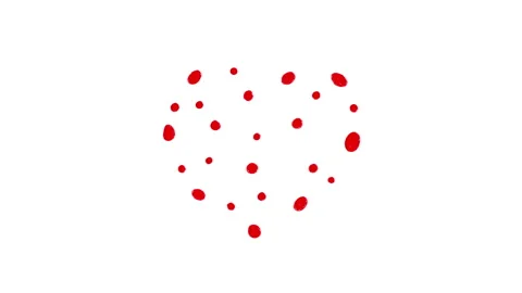Bursting heart, hand drawn loopable doodle animation on a white background Stock Footage 283115880