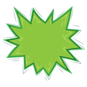 Bursting Star Comic Speech Bubble Illustrazione stock