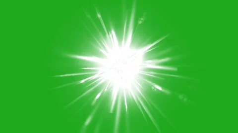 Bursting of a Star on Green Screen Background Stock Footage 320467764