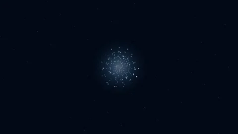 Bursting White Particle Loop - Celestial Deep Blue Explosion Backdrop Vídeos de archivo 341568575