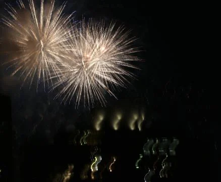 Bursts of fireworks Stock Photos