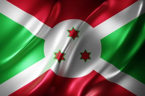Burundi 3d flag Stock Illustration