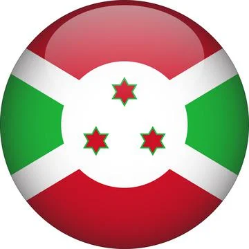 Burundi 3D Rounded Flag Vector Stock Illustration