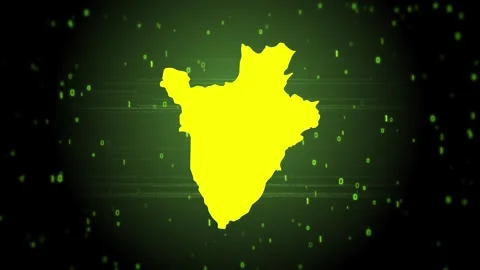 Burundi Digital Map Intro 库存影片 247968314