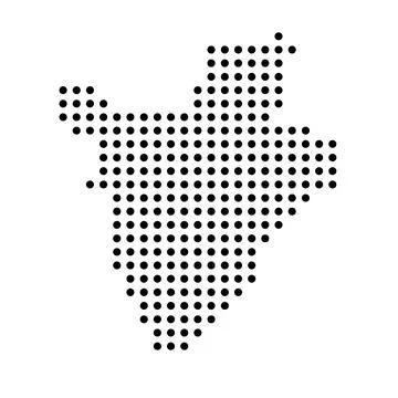 Burundi dotted vector map Stock Illustration