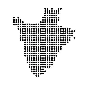 Burundi dotted vector map Stock Illustration