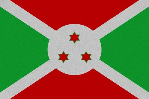 Burundi fabric flag Stock Illustration