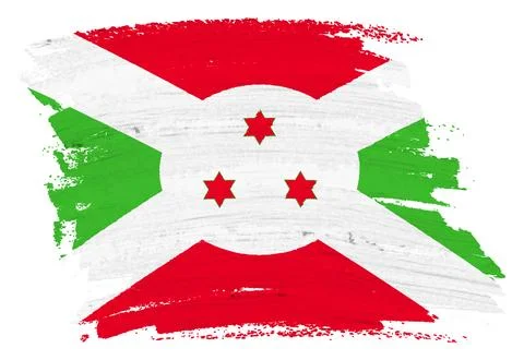 Burundi flag background paint splash brushstroke Stock Illustration