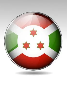 Burundi flag button Stock Illustration