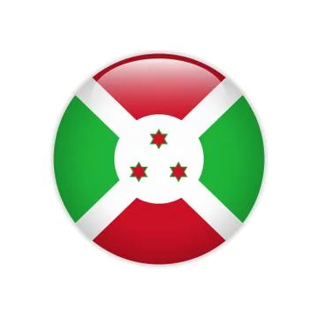 Burundi flag on button Stock Illustration