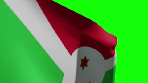 Burundi Flag Close Видео 134487436