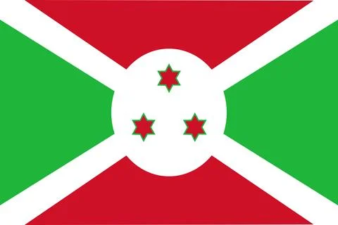 Burundi flag flat vector illustration Illustrazione stock