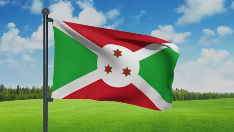 Burundi Flag Stock Footage 151861711