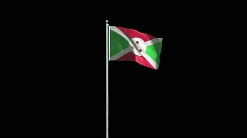 Burundi Flag Video stock 160125736
