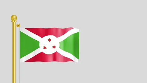 Burundi flag Stock Footage 197034877