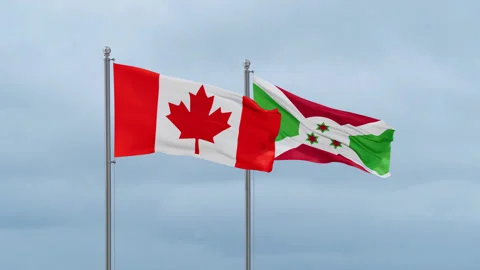 Burundi flag Stock Footage 252023175