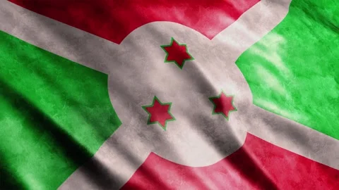 Burundi Flag Grunge Stock Footage 249036262