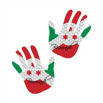 Burundi flag hand vector 库存插图
