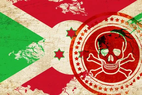 Burundi flag Stock Illustration