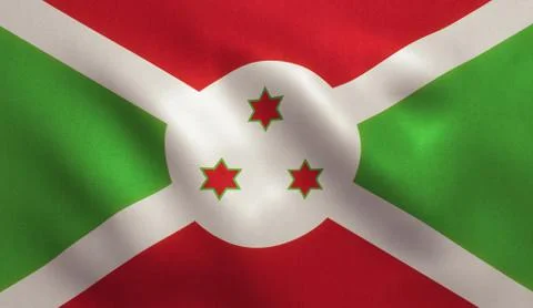Burundi Flag Stock Illustration