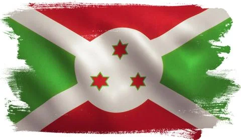 Burundi Flag Stock Illustration