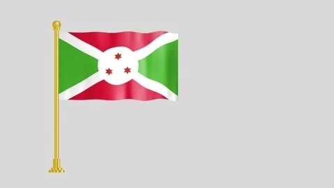 Burundi flag illustration Stock Footage 197034546