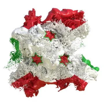 Burundi flag liquid Stock Illustration