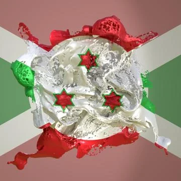 Burundi flag liquid Stock Illustration